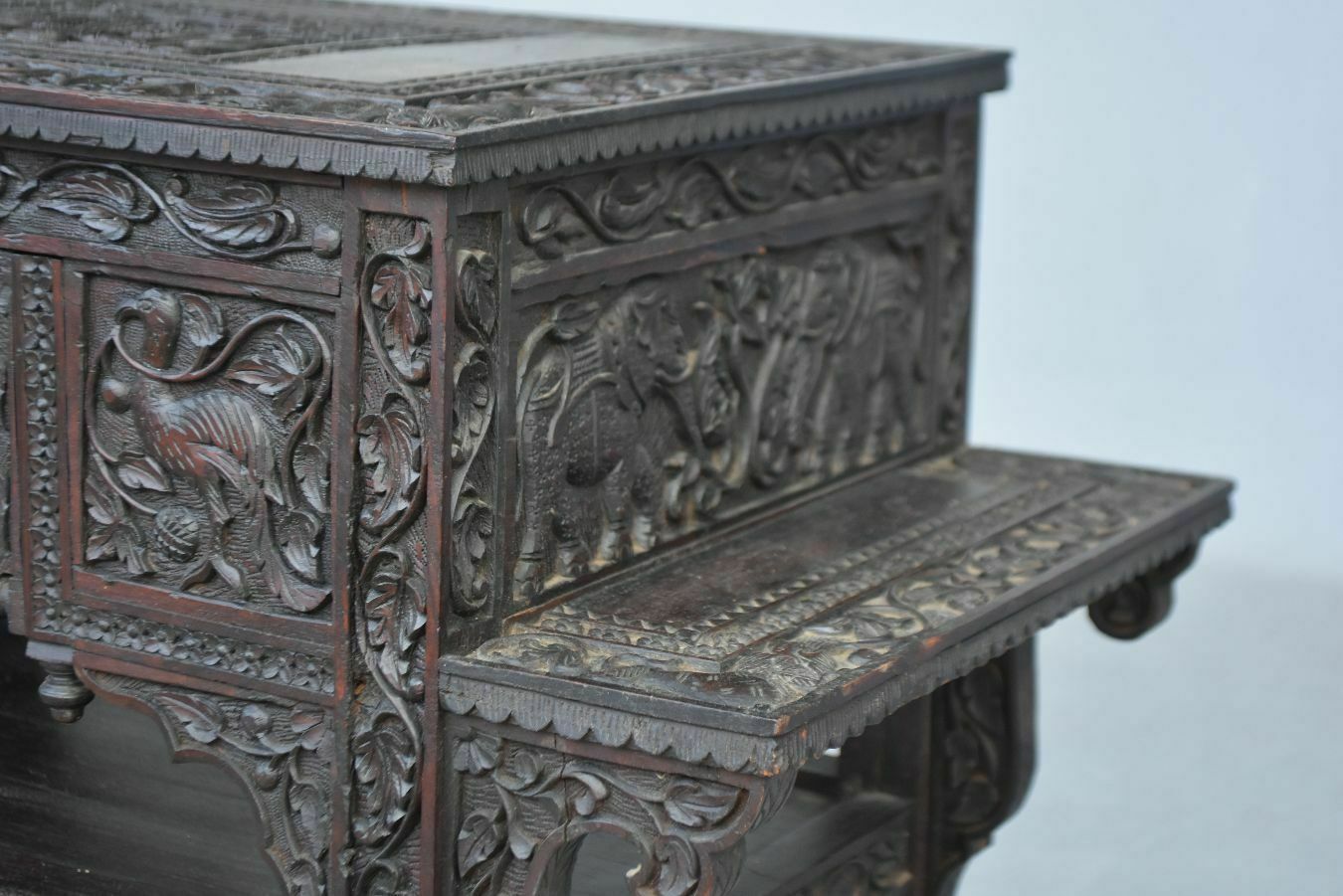 photo furniture Tea Table End Of Sofa Carved Indian Rosewood 19th Century 2