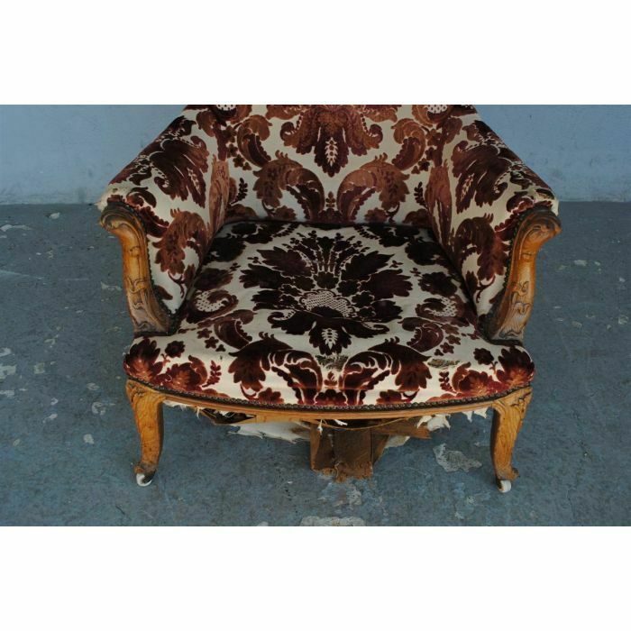 Art Nouveau Armchair 1900 In Oak (To Be Restored) photo furniture