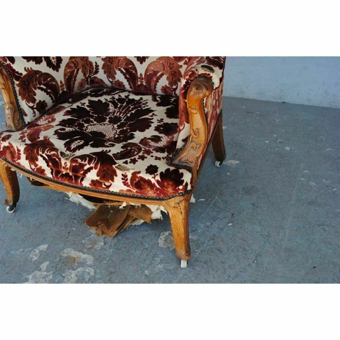 Art Nouveau Armchair 1900 In Oak (To Be Restored) photo Furniture