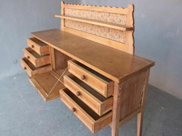 Bahut Serving In Cerusated Oak Period 1950 photo vintage