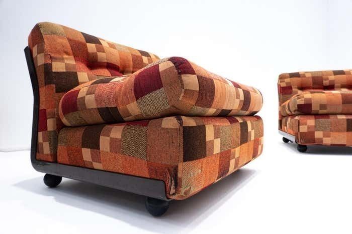 Mid Century Modern Set Of 3 "Amanta" Armchairs By Mario Bellini, 1960s photo vinterior