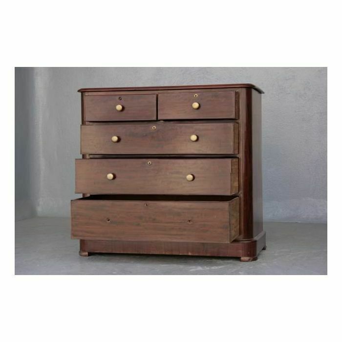 Navy Chest Of Drawers From The 1900s Mahogany photo vinterior
