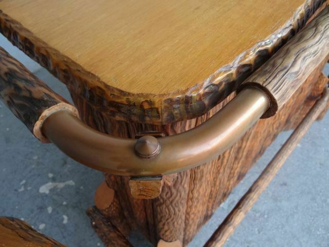 Bar Style Raw Wood Mountain Chalet 1970 photo Furniture