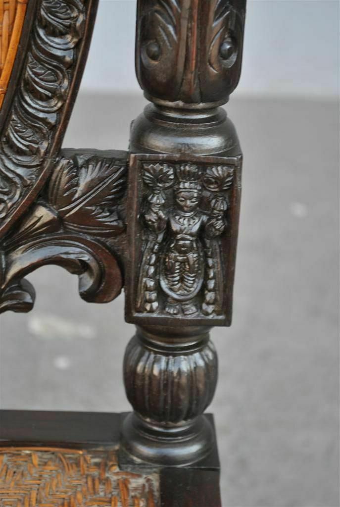 19th Century Indian Rosewood Chair photo vintage
