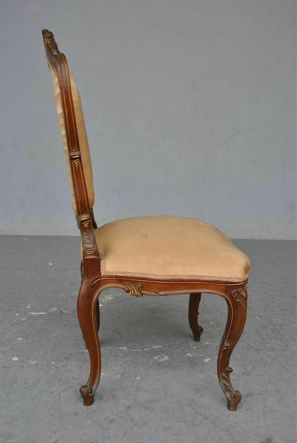 Louis XV Style Chairs In Late 19th Century Walnut (Set Of 6) photo vinterior