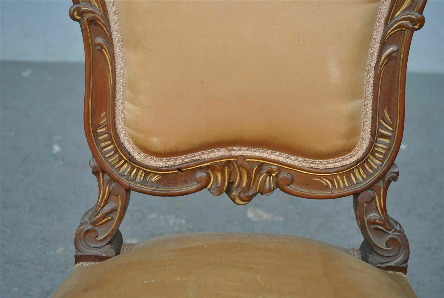 Louis XV Style Chairs In Late 19th Century Walnut (Set Of 6) photo vintage