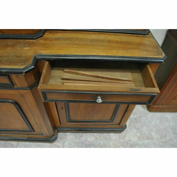 Napoleon III Bookcase In Walnut And Blackened Wood 19th Century photo buy