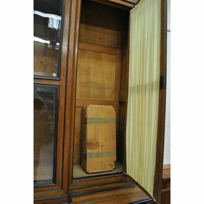 7820.0 Napoleon III Bookcase In Walnut And Blackened Wood 19th Century photo