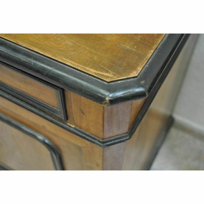photo vintage Napoleon III Bookcase In Walnut And Blackened Wood 19th Century