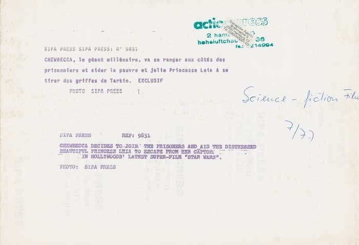 Star Wars, Chewbacca, Sience Fiction Film Still, 1977 photo furniture