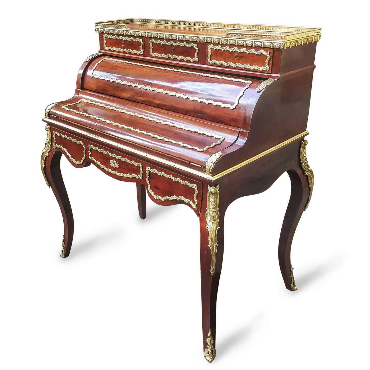 French Desk Napoleon III In Cylinder With Ribalta photo furniture