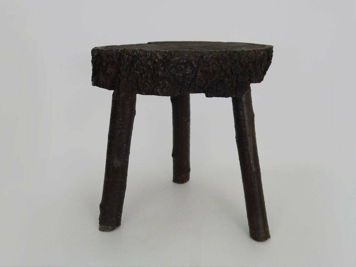 Tripod Oak Milking Stool, Ariège Peasant Art, France (19th Century) photo furniture