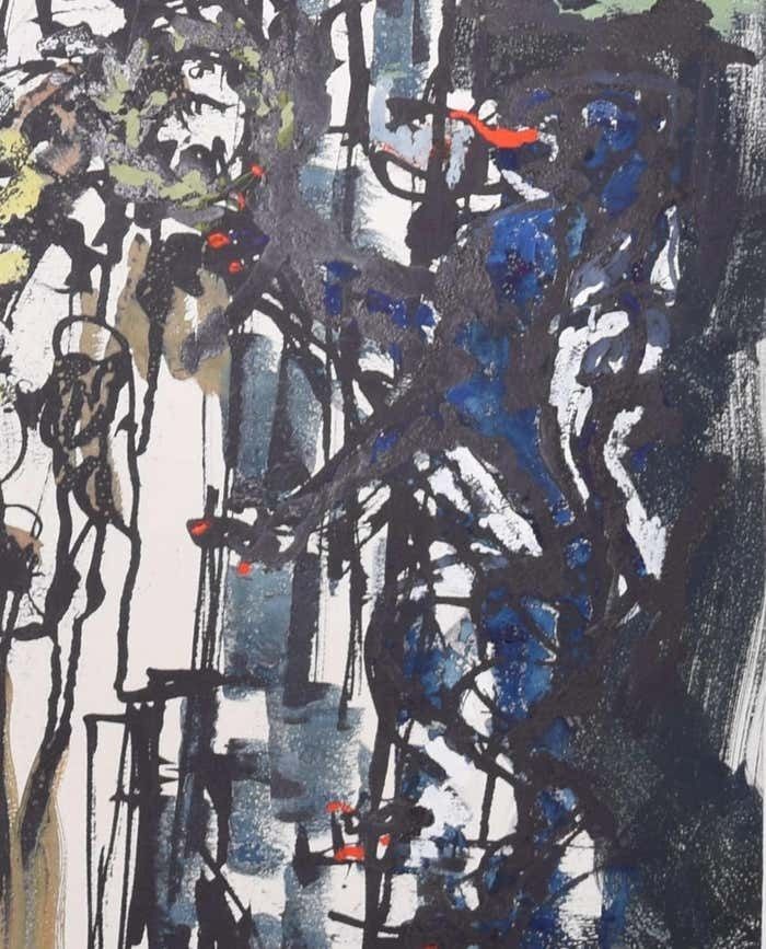 Margaret Souttar Emmanuel College, Cambridge With Lion Rampant Painting By Margaret Souttar 1960 photo for sale