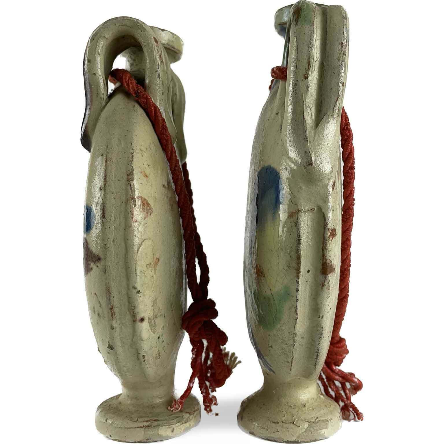 Pair Of Wanderer's Ceramic Water Bottles From The Late 19th Century photo Home Decor