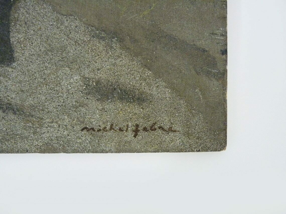 Sand Painting Untitled By Michel Fabre, Contemporary Artist photo vinterior
