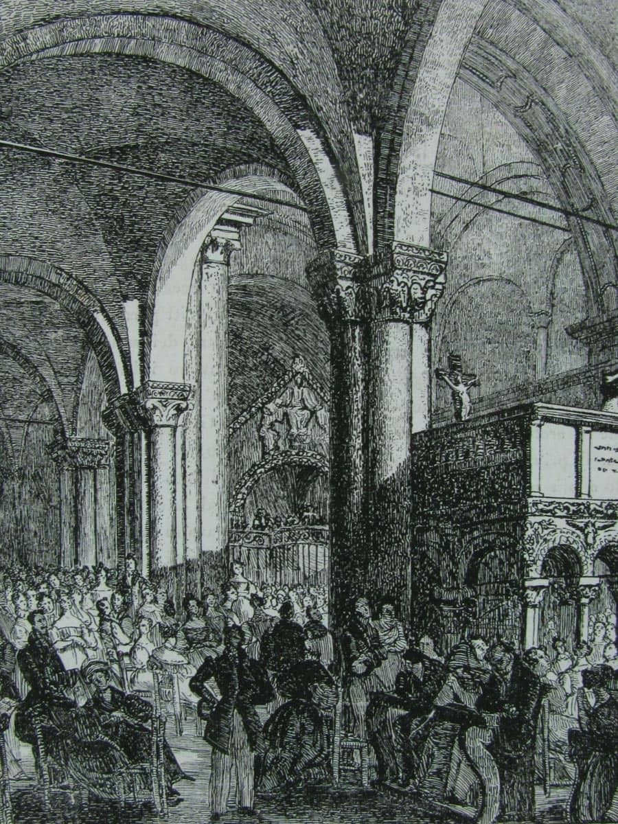 Interior Of The Cathedral Of Sant'ambrogio In Milan