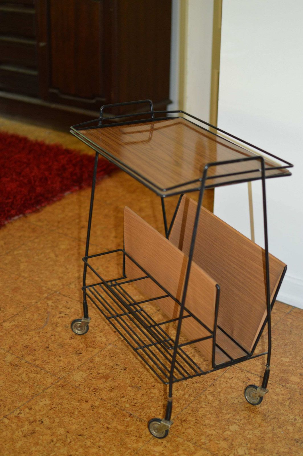 Wicker Magazine Rack / Vintage Magazine Holder / Sweet Vintage photo for sale