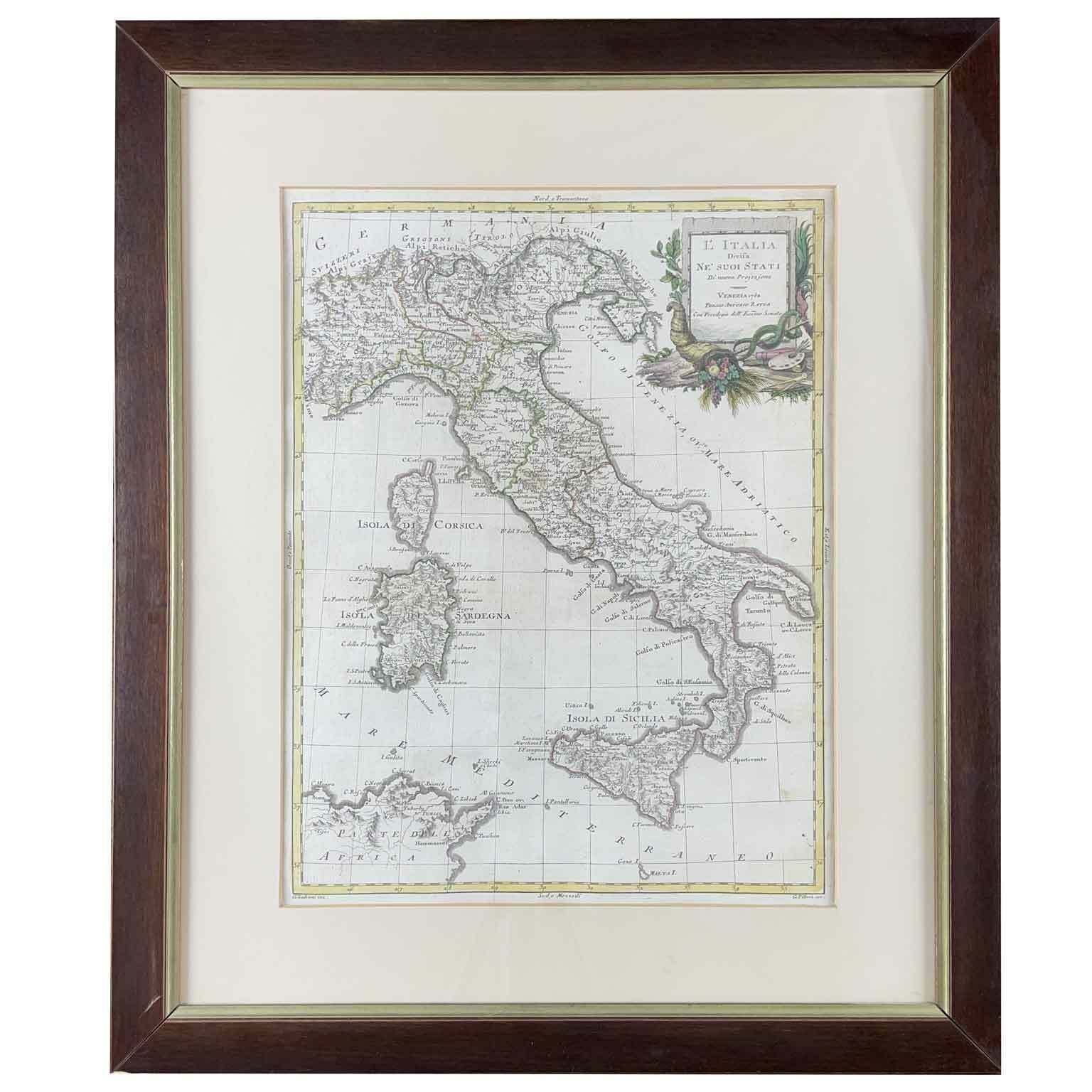 Zatta Antonio, Italy Divided Nor Its States Of New Projection Venice 1782 photo furniture