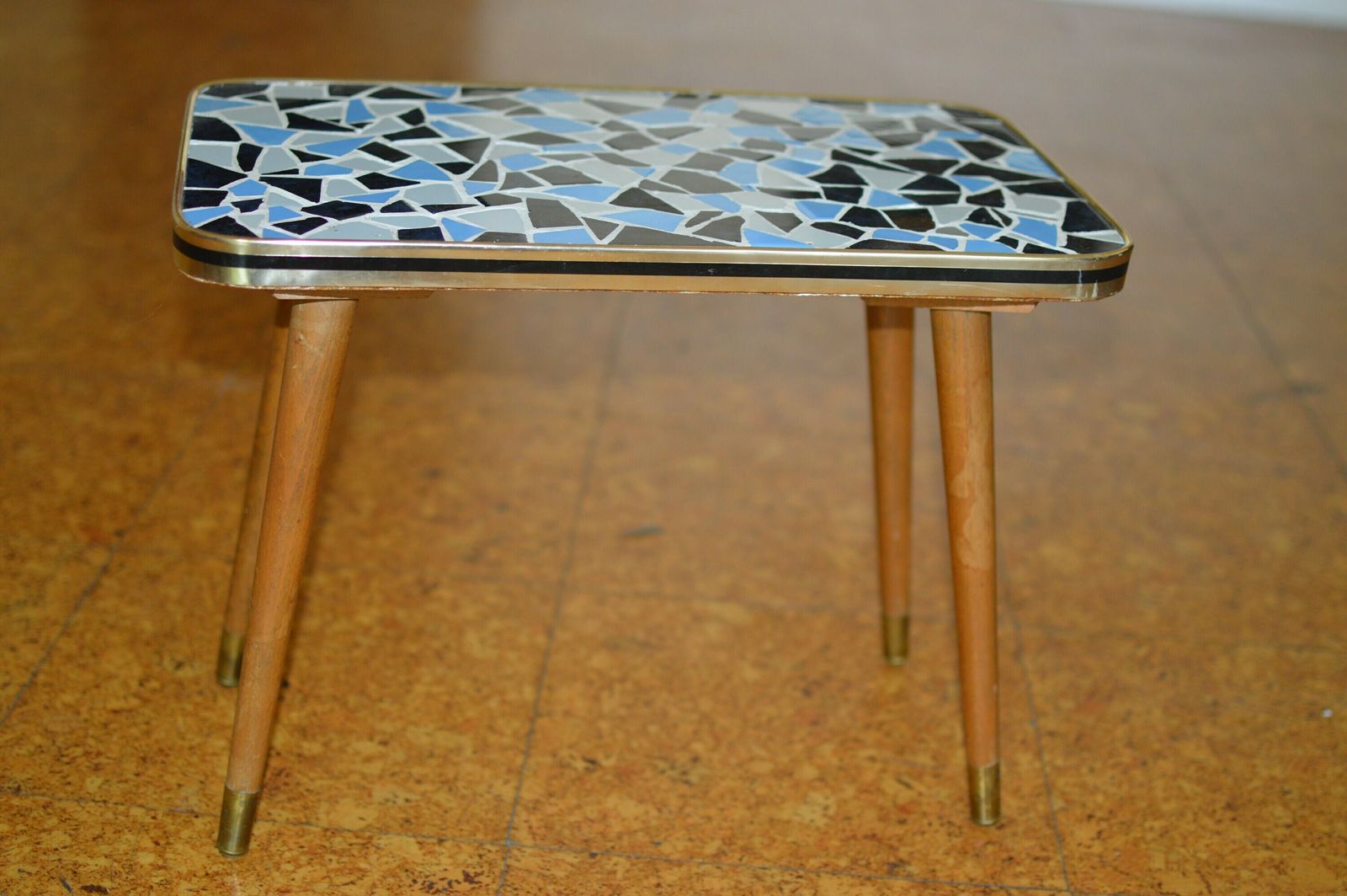 Vintage 50s Mid Century Nordic Modernist Rockabilly Mosaic Plant Stand photo buy