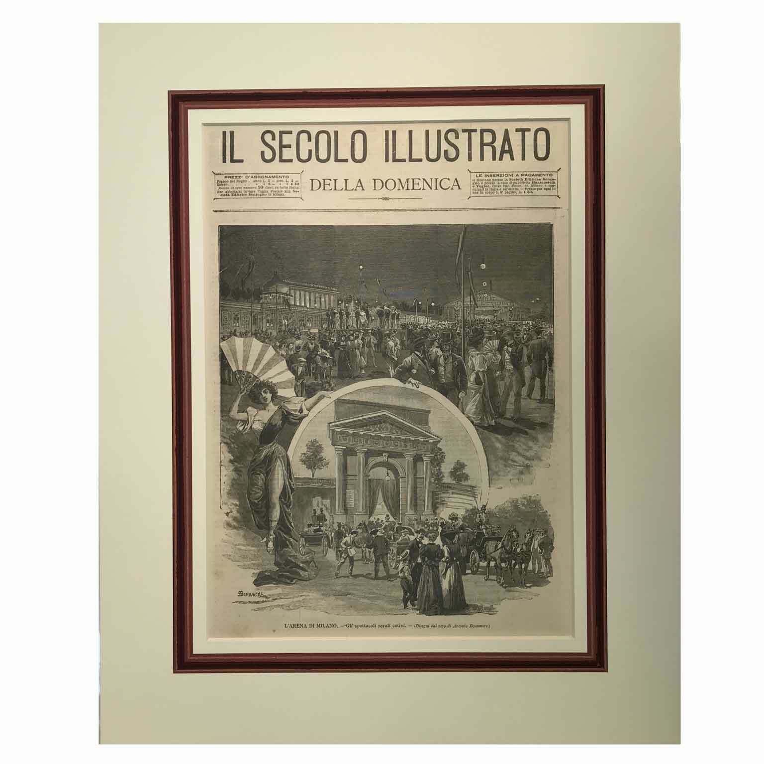 Antique Print Of The Arena Of Milan In 1897 photo furniture