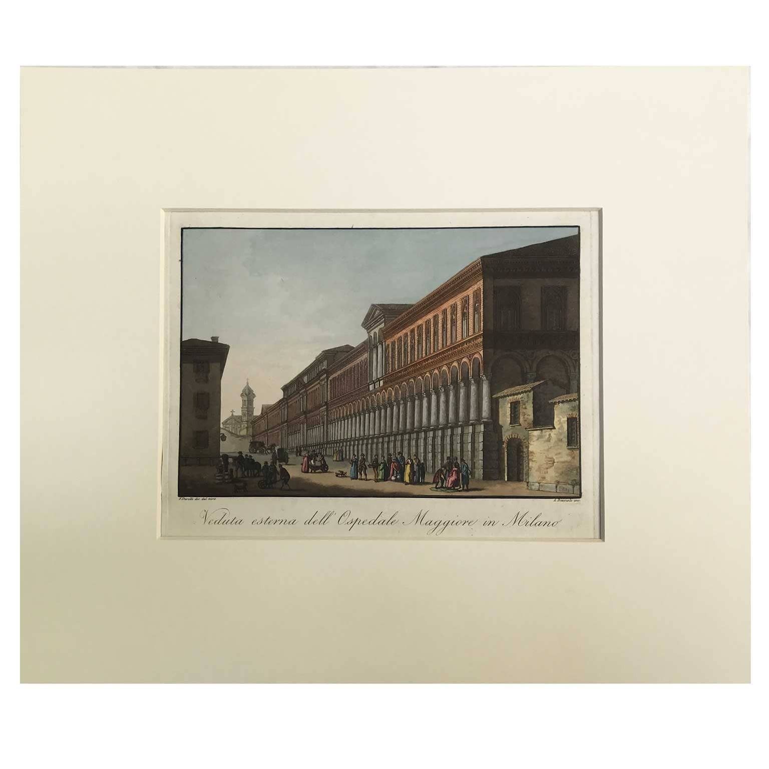 View Of The Ospedale Maggiore In Milan From 1820 21 photo for sale