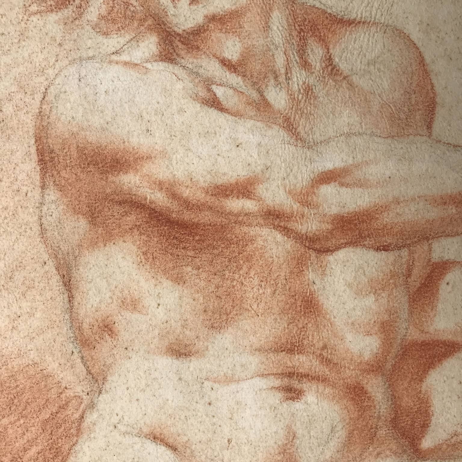 2589.0 Pair Of Sanguine Drawings With Nude Studies photo