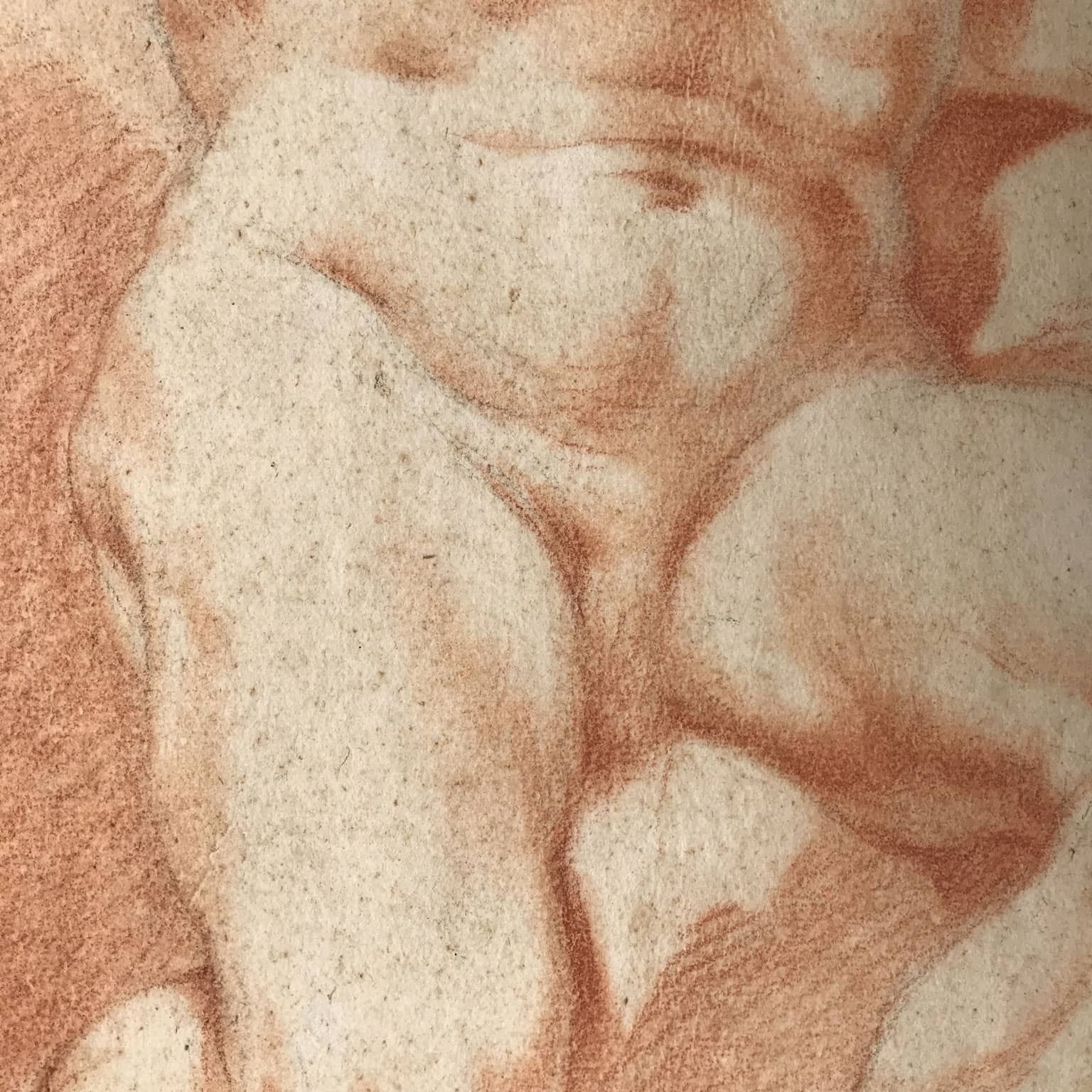 photo vintage Pair Of Sanguine Drawings With Nude Studies