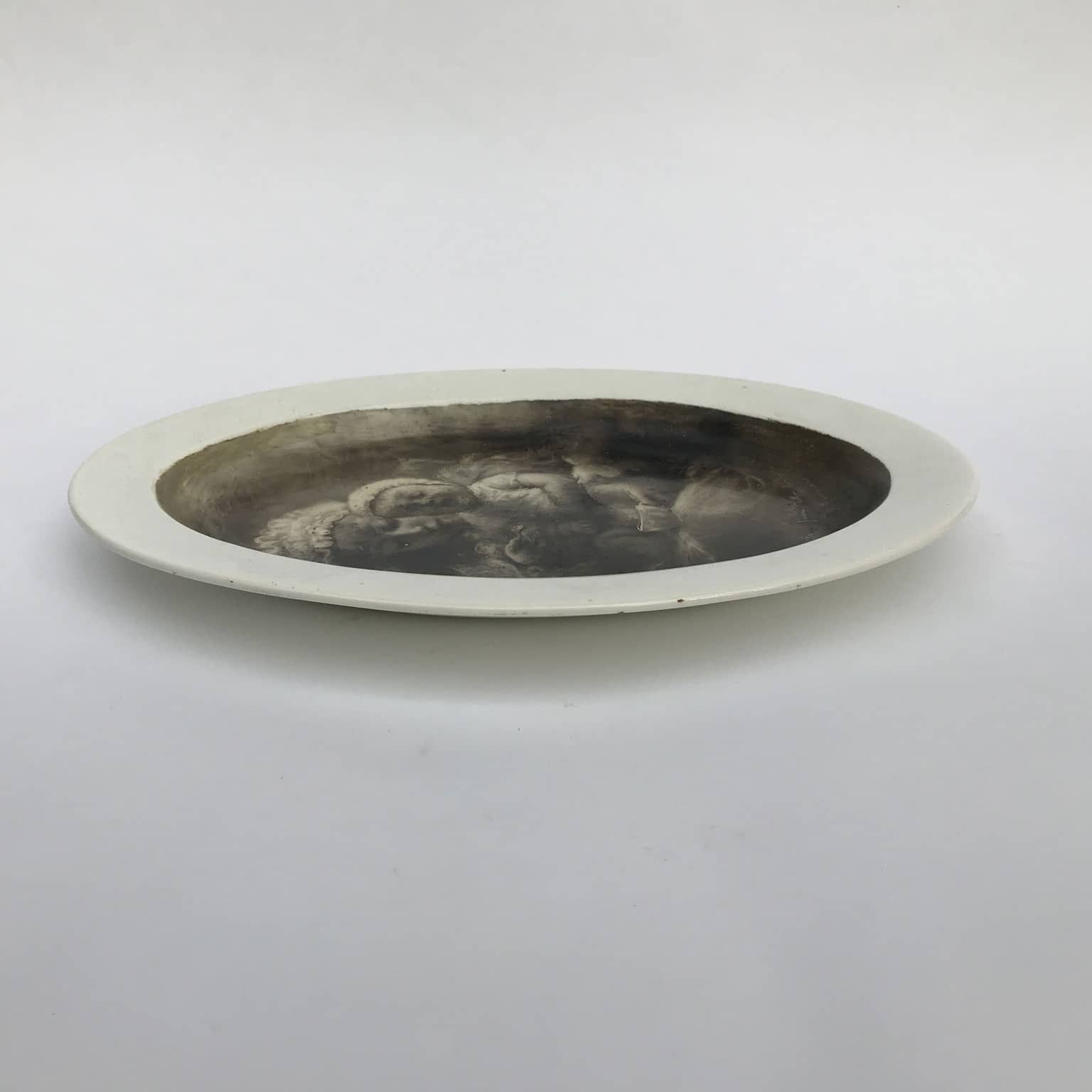 Felice Zennaro Maternity Early 1900s Painted In Carbon Black On Ceramics photo buy