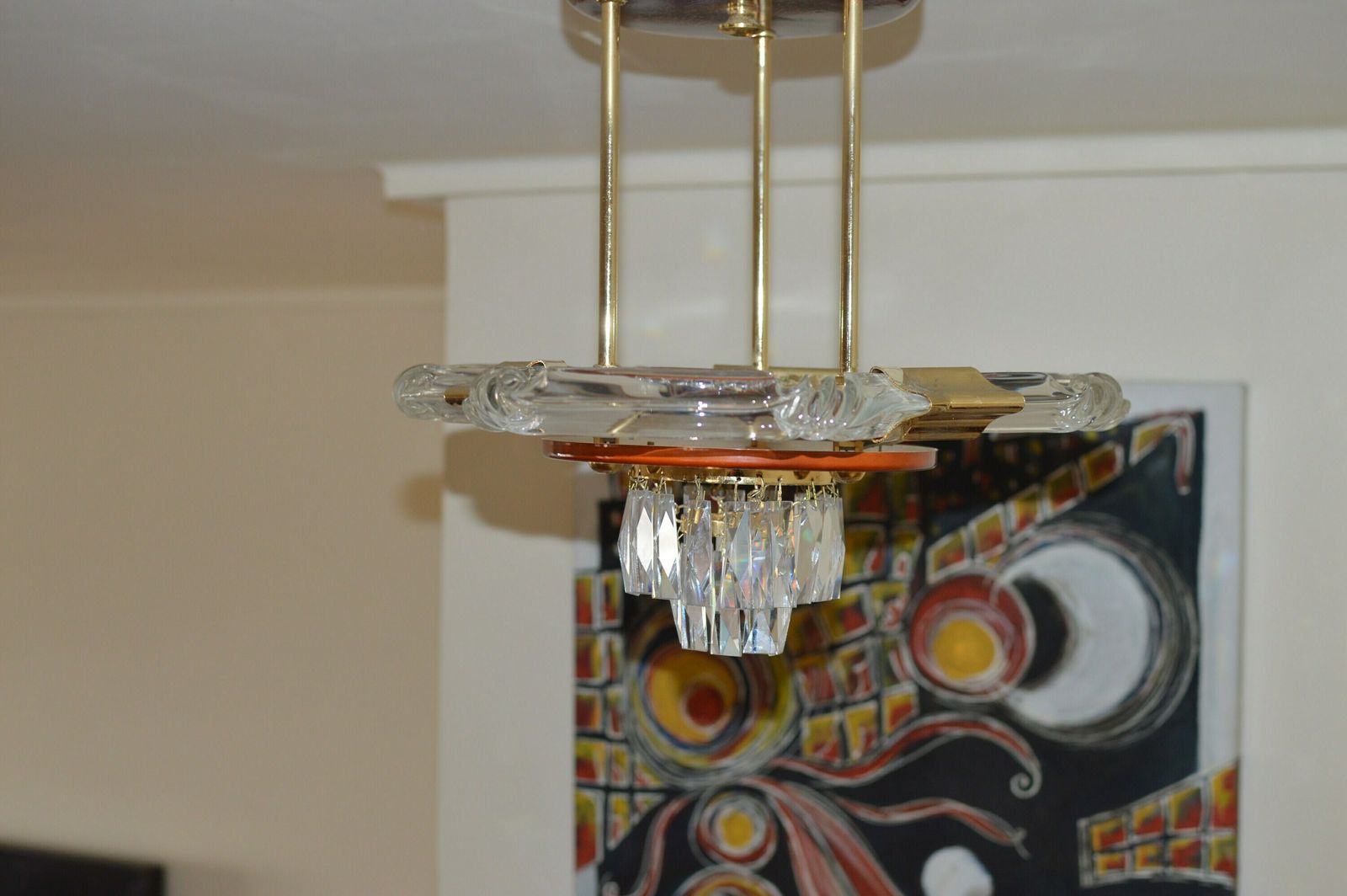 Vintage Lamp Crystal Glass Skyscraper Chandelier Italy Sciolari Era photo furniture