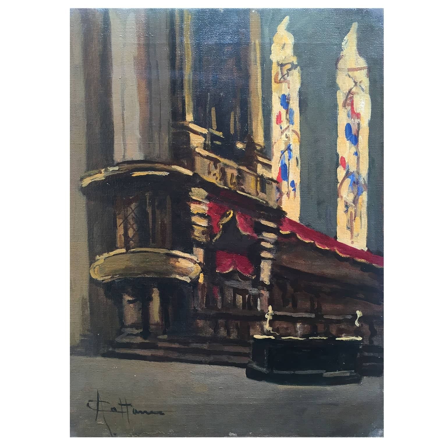 Achille Cattaneo Interior Of Church