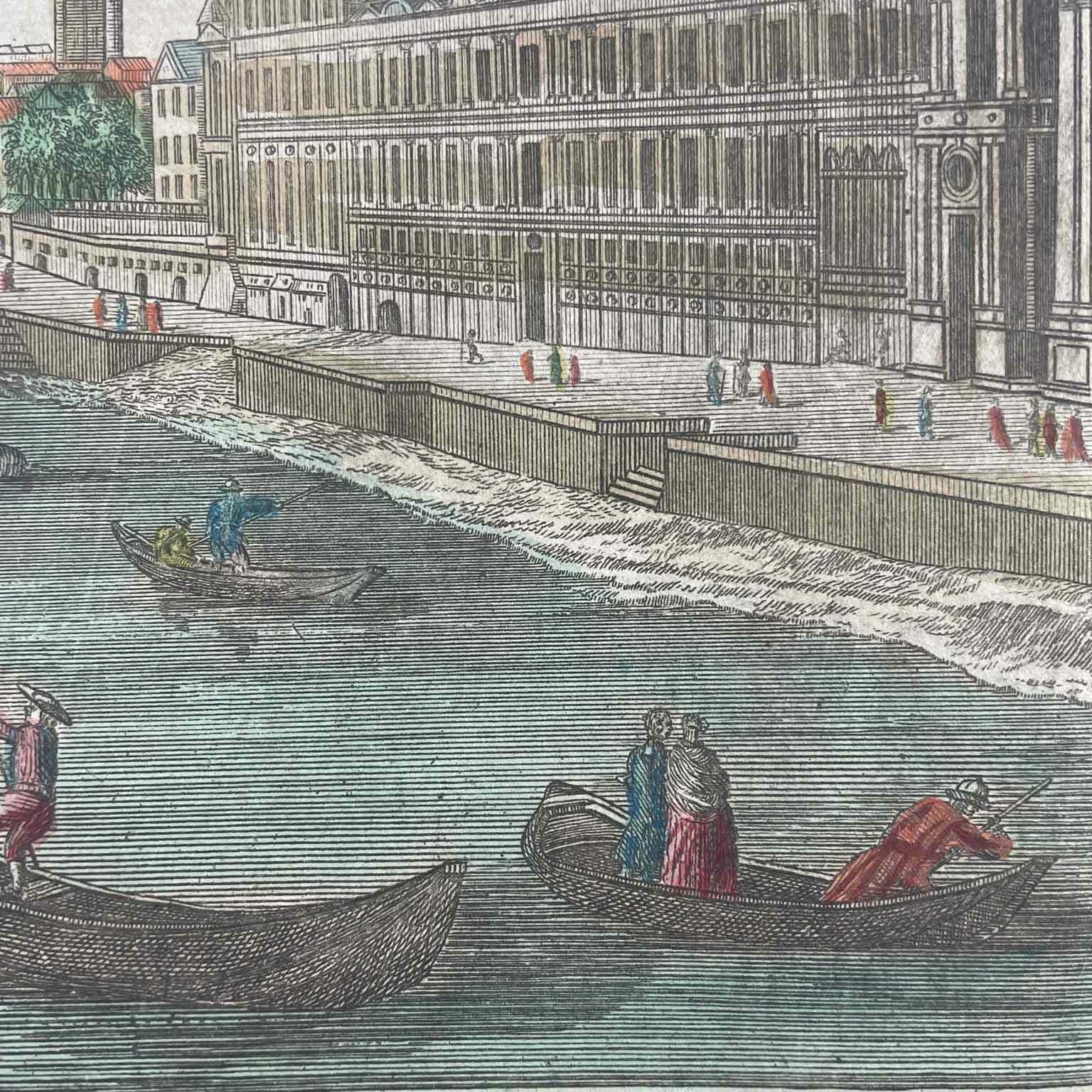 View Of The Seine In Paris Between Pont Neuf And Pont Royal, Late 1700s photo Art