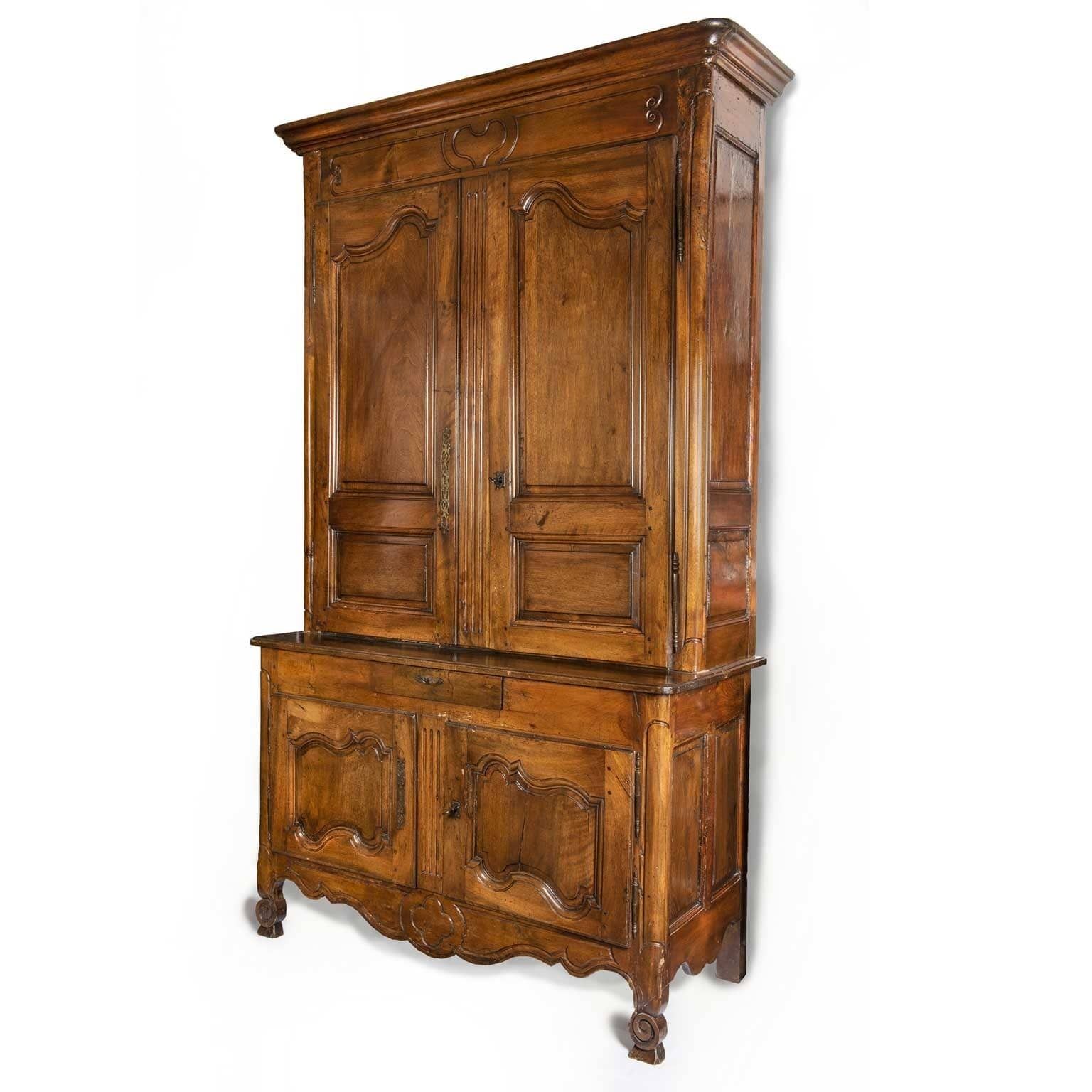 Antique Louis XV Sideboard In Walnut With Stand