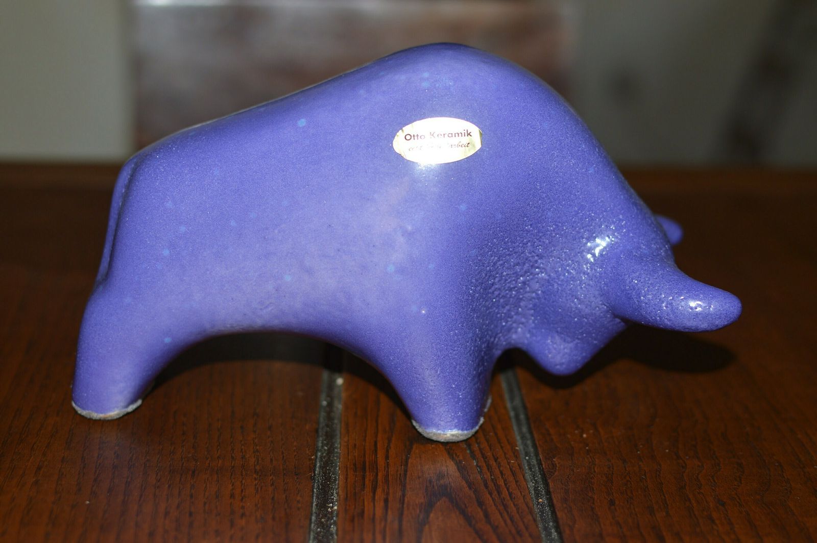Ceramic Black Bull By Otto Keramik   Glazed Bull   Buffalo   Sculpture   Ruscha   Fat Lava   Germany photo Art
