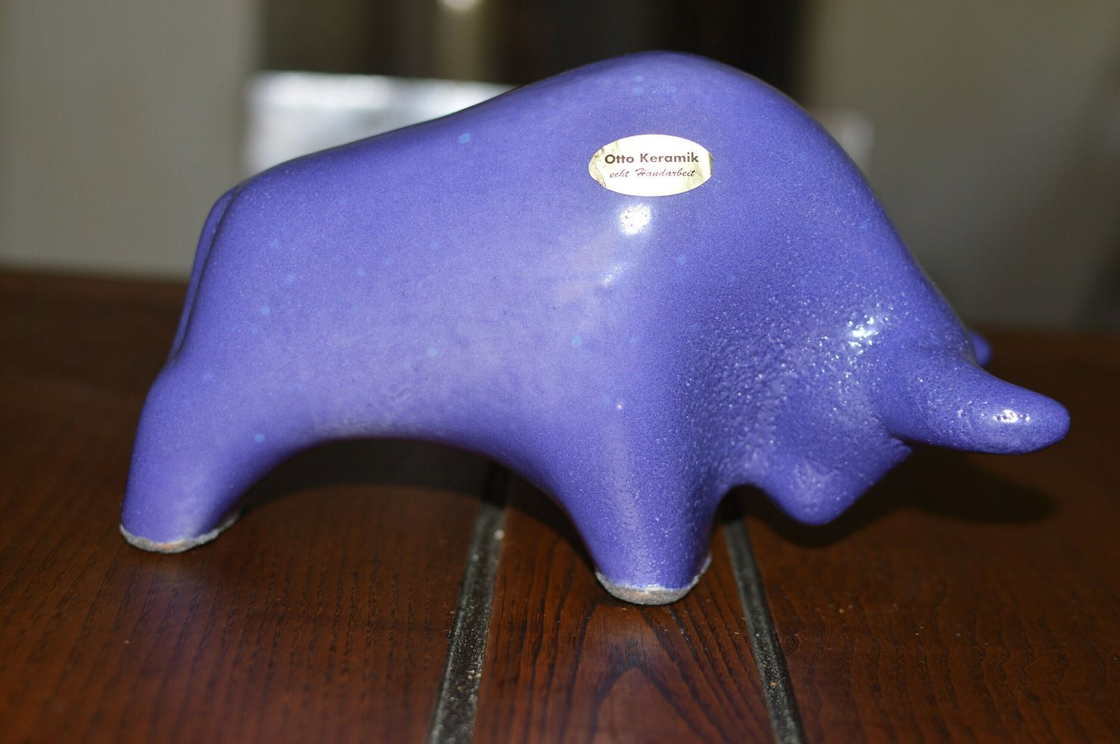 Ceramic Black Bull By Otto Keramik   Glazed Bull   Buffalo   Sculpture   Ruscha   Fat Lava   Germany photo buy