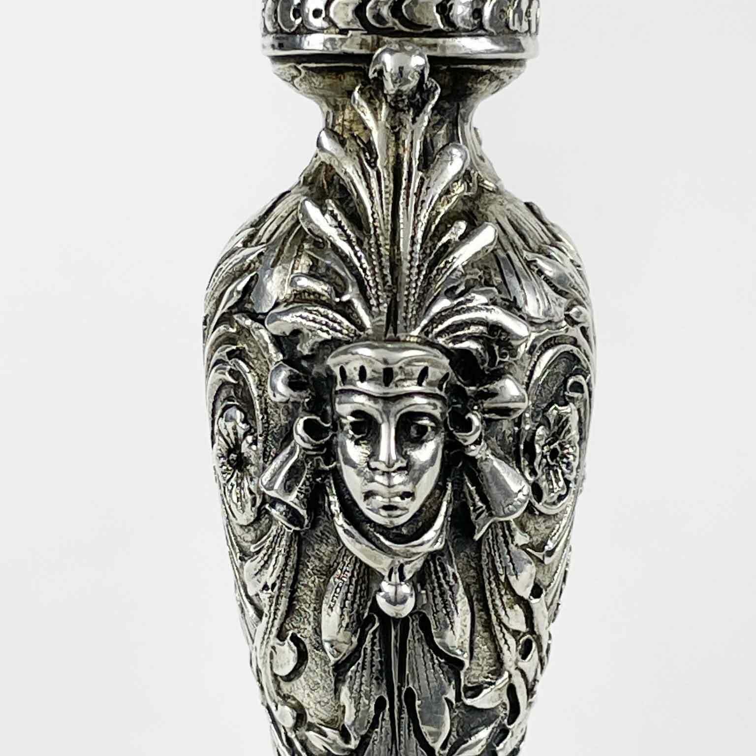 Pair Of Swiss Antique Silver Candlesticks Early 1900s photo vinterior