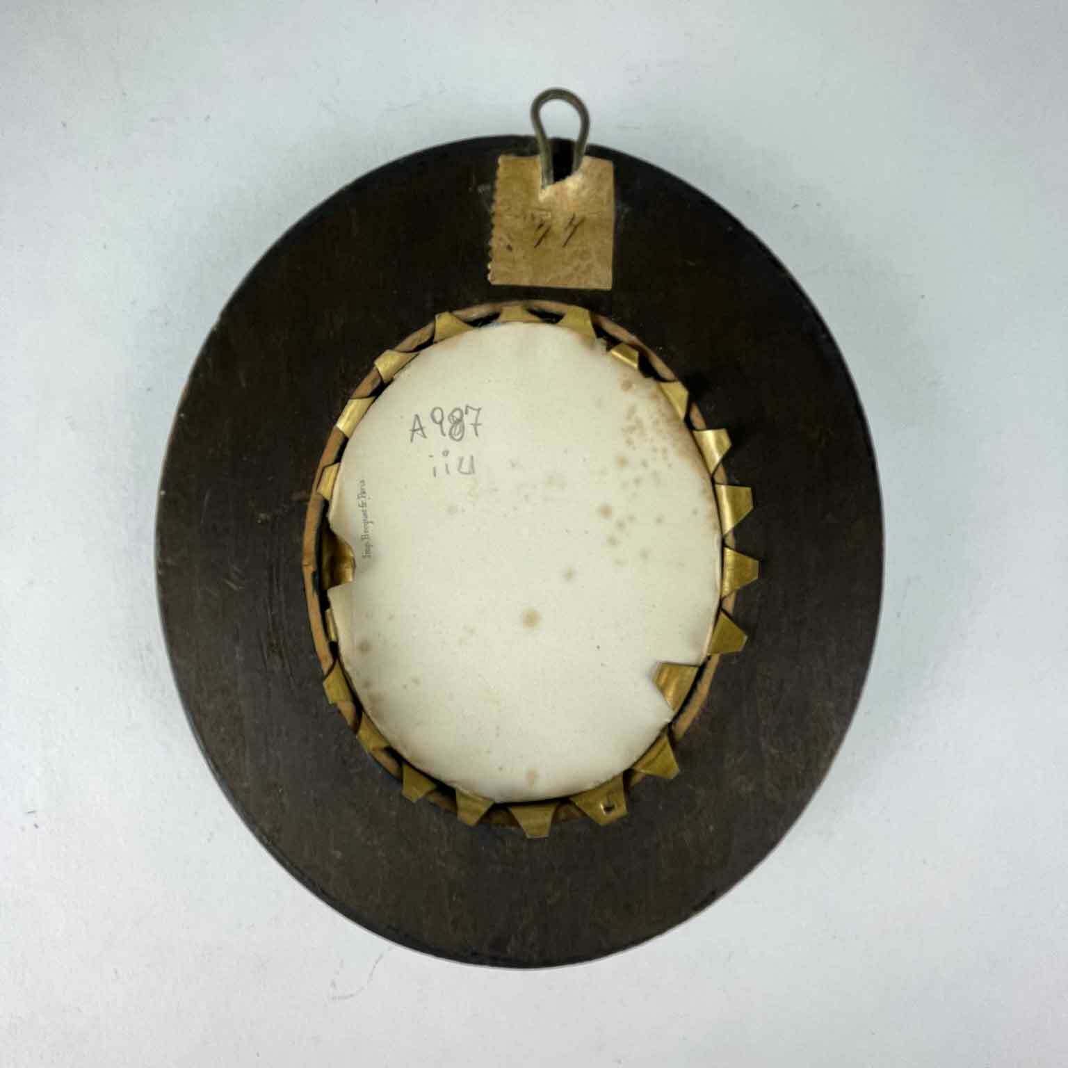 Portrait Of An Oval Lady Watercolor On Fine 19th Century Paper photo Art