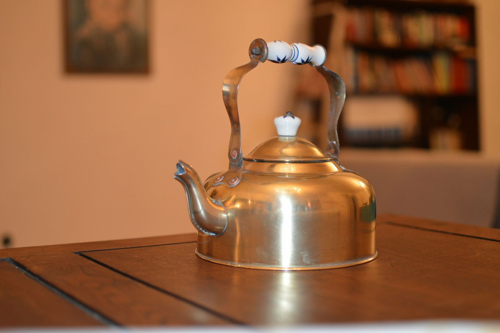 Antique Hammered Copper Tea Kettle,. Nwve Used... photo for sale