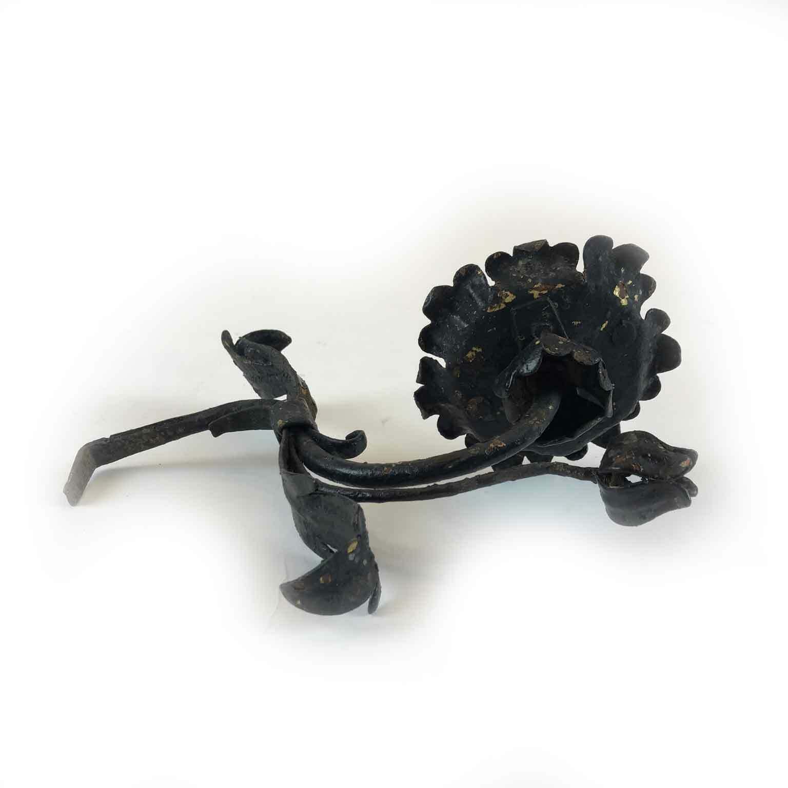 Pair Of Antique Wrought Iron Appliques photo for sale