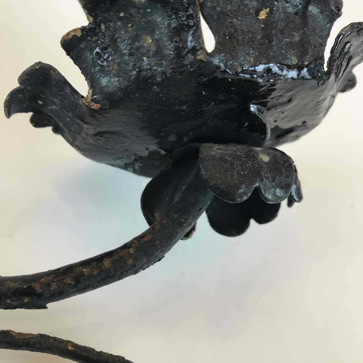 Pair Of Antique Wrought Iron Appliques photo 311.0