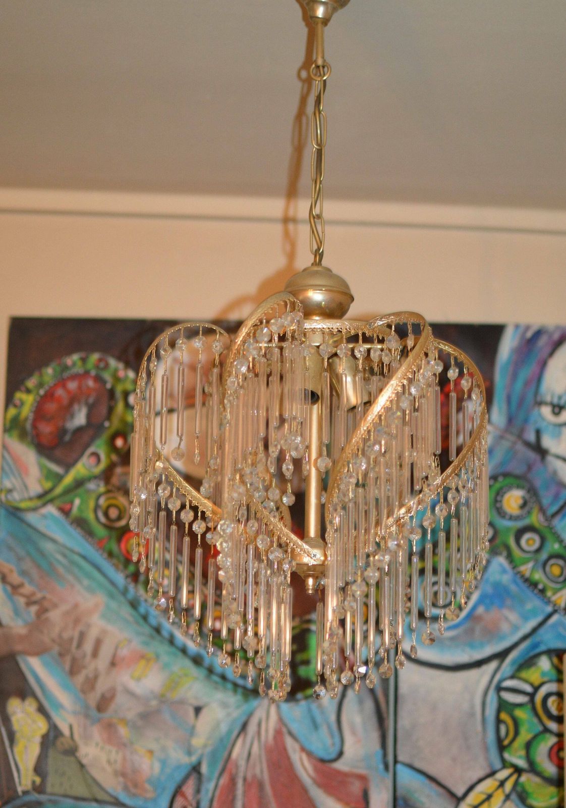 Chandelier Mid Century Crystal. Venini Era 1960/70