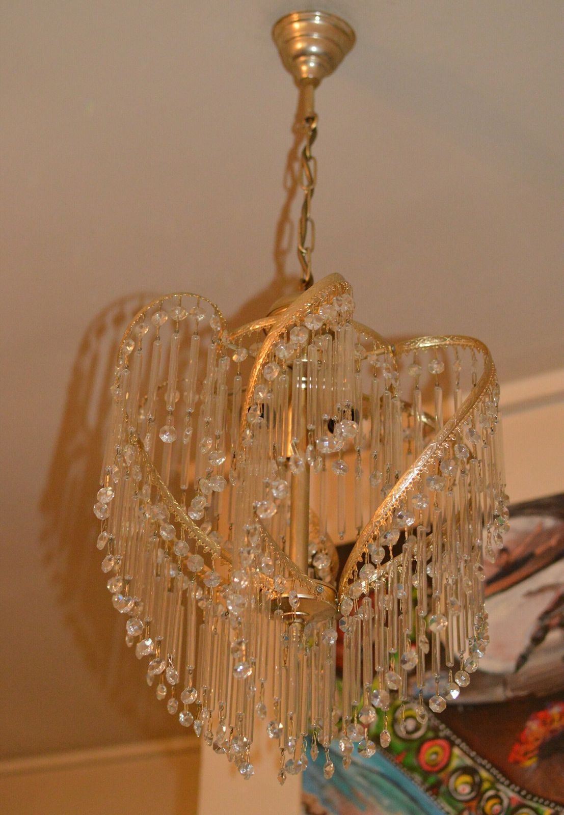 Chandelier Mid Century Crystal. Venini Era 1960/70 photo for sale
