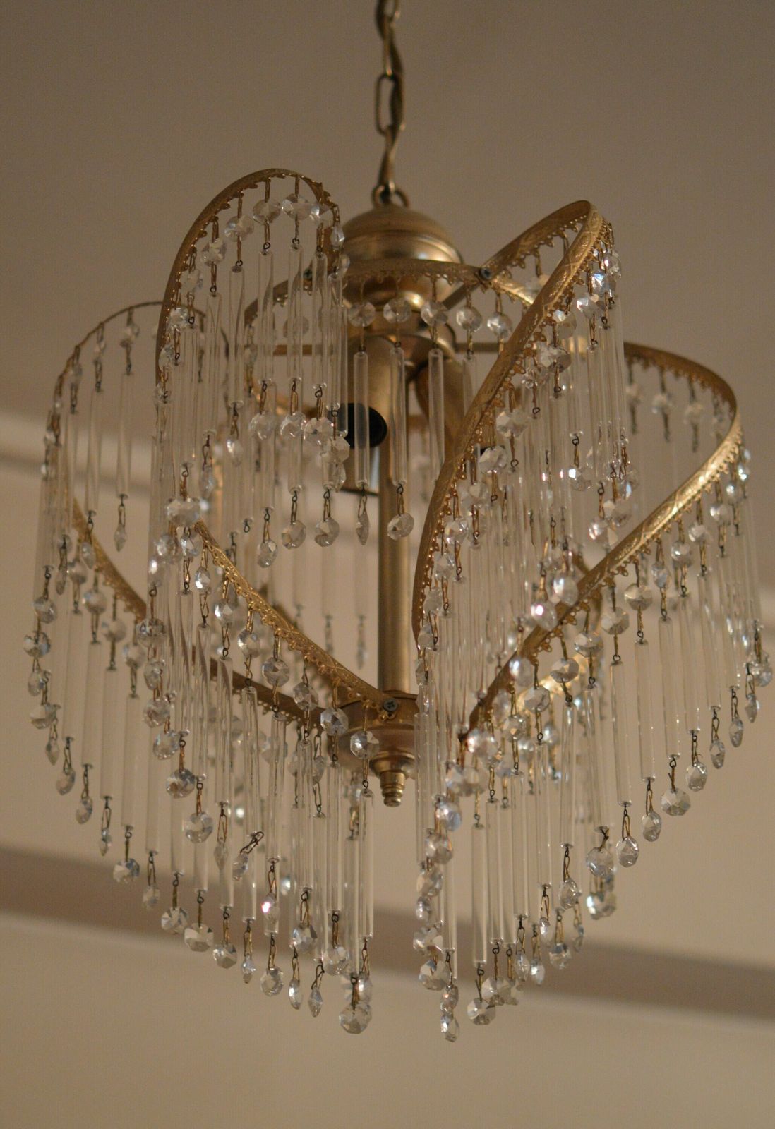 photo furniture Chandelier Mid Century Crystal. Venini Era 1960/70