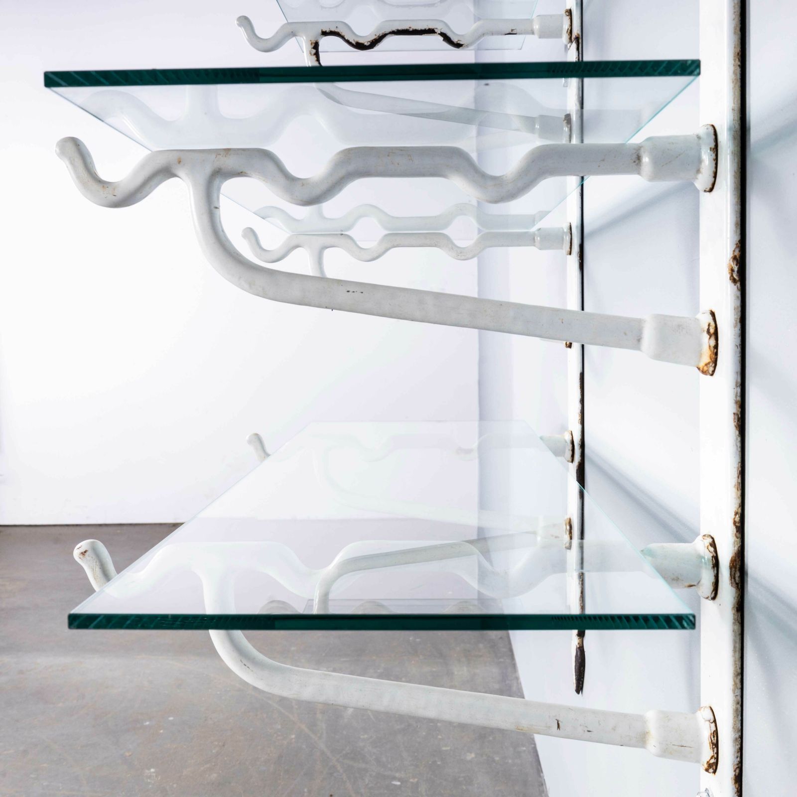 photo vintage 19th Century French Original Cast Iron Butchers Large Shelving