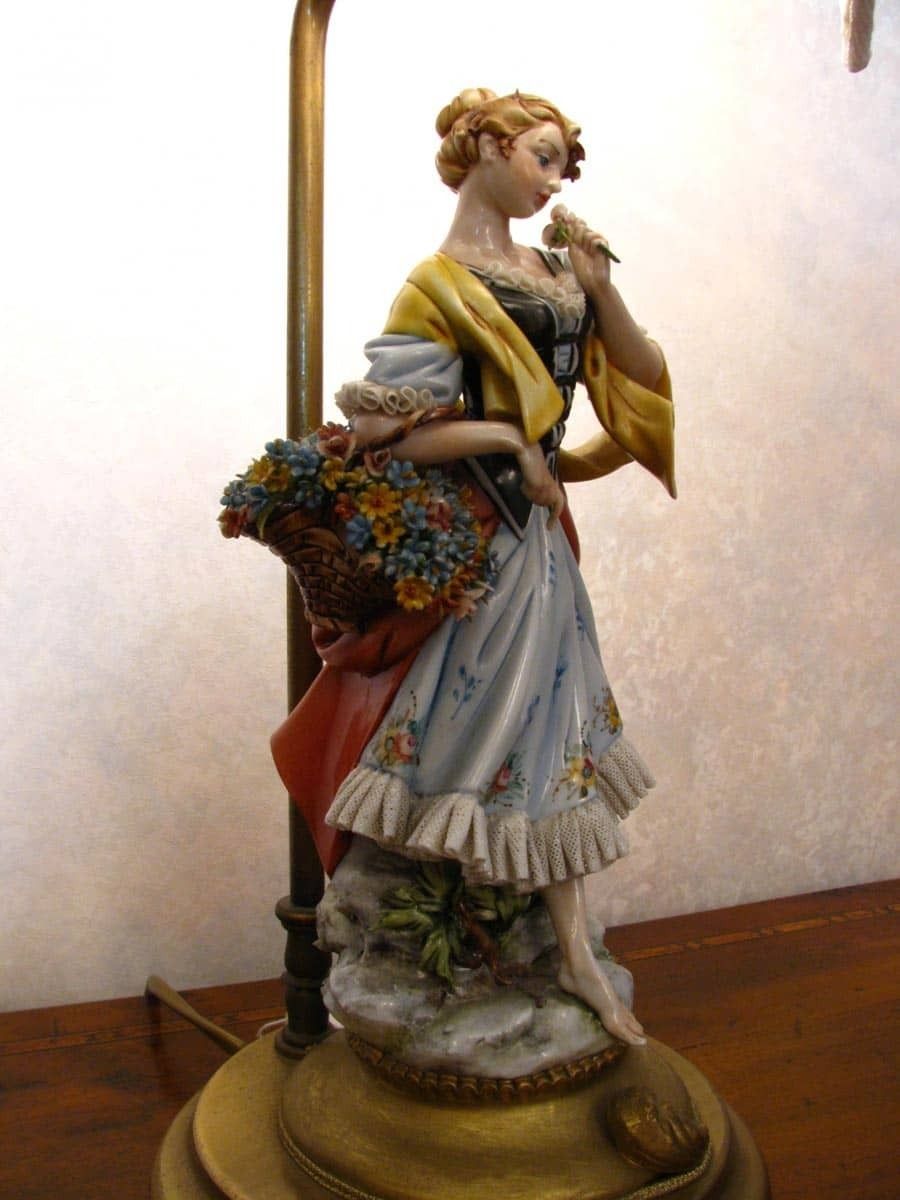 Pair Of Porcelain Lamps G. Pellati photo for sale