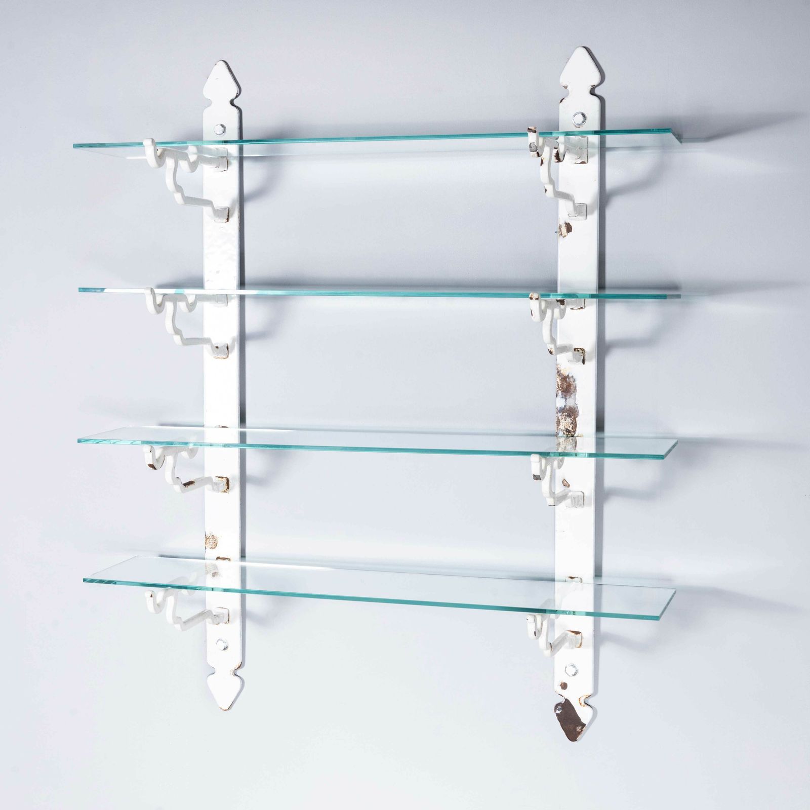 Furniture 19th Century French Original Cast Iron Butchers Shelving photo