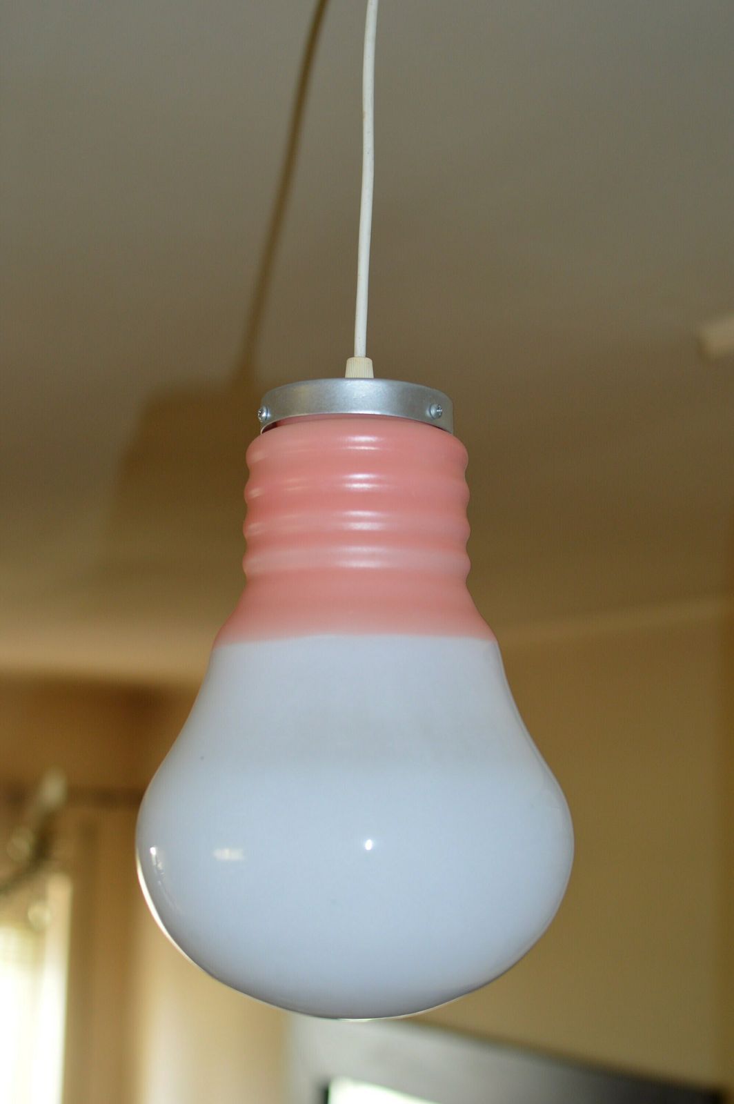 Vintage Lamp Space Age Midcentury Pop Opaline Glass