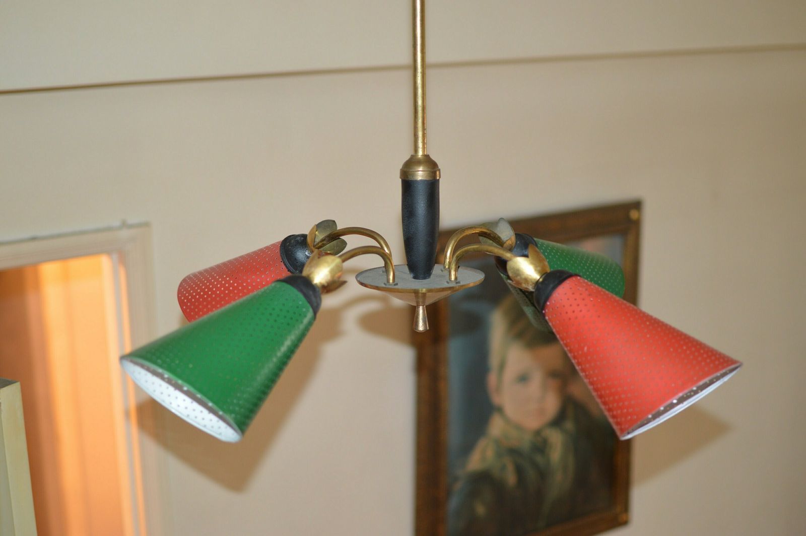 Vintage French Chandelier Perforated Cardboard. Early XX. Rare:) photo buy
