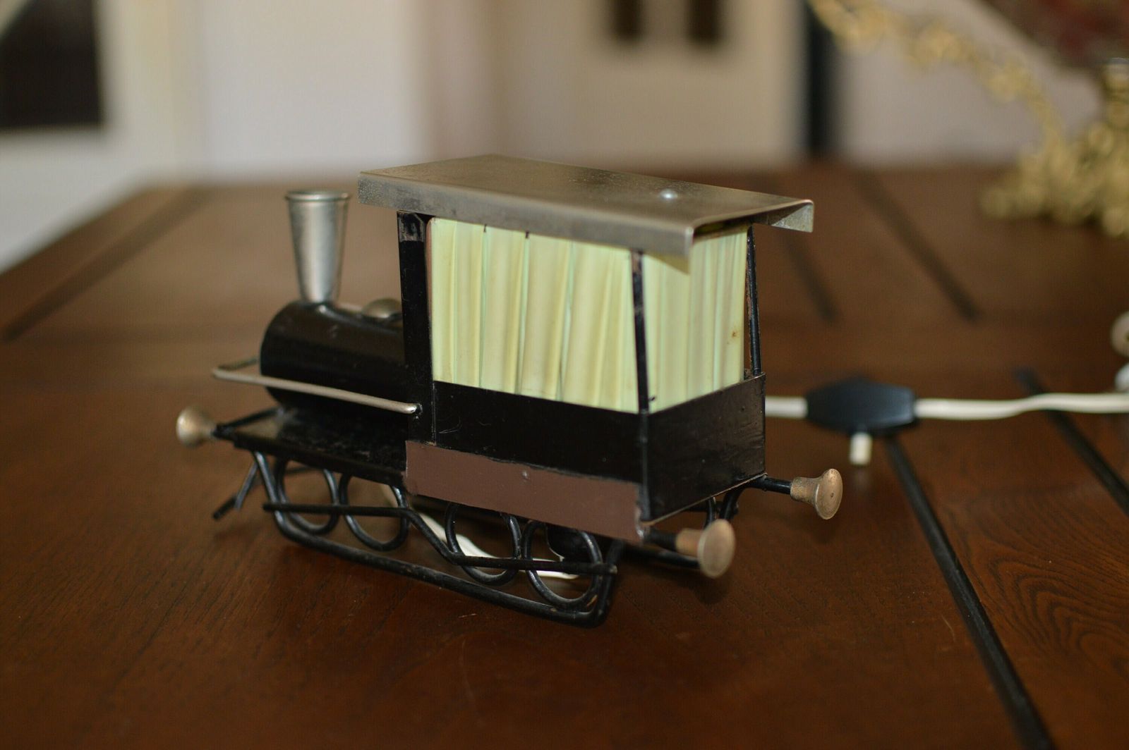 Vintage Table Locomotive Lamp. Lamp Train Vintage Pop Lamp photo for sale