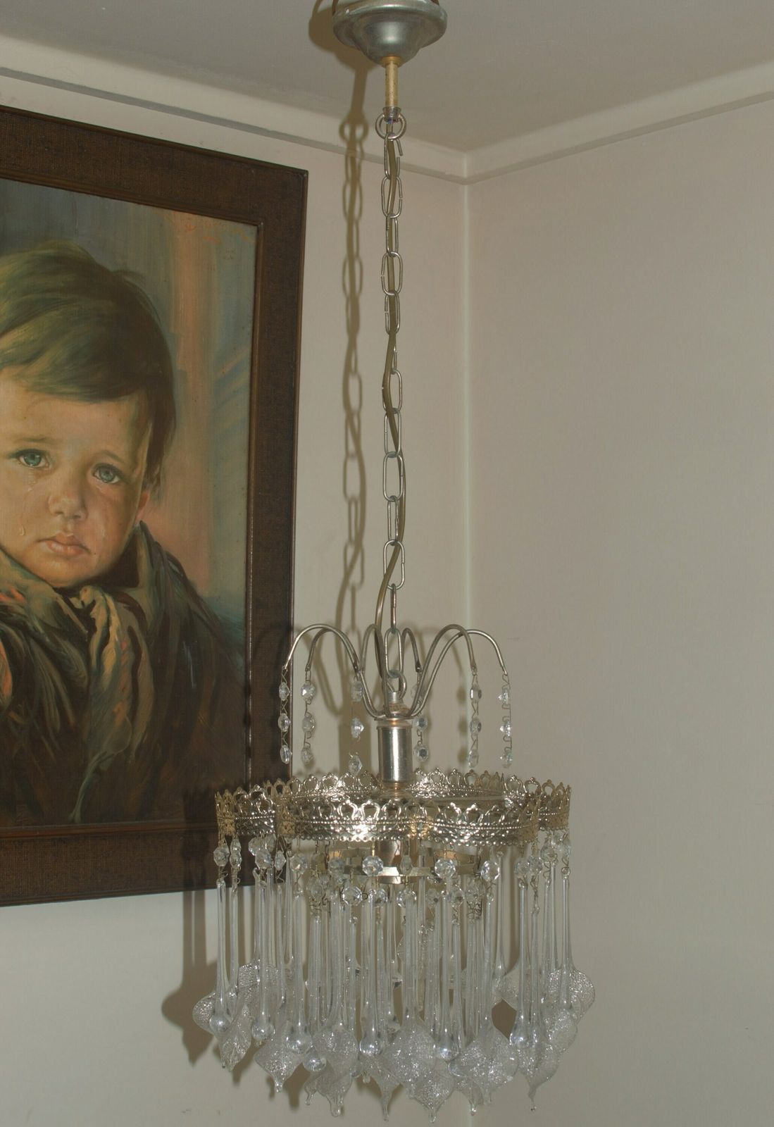 Venini Tear Drops And Crystal Leave Crystal Glass photo vintage