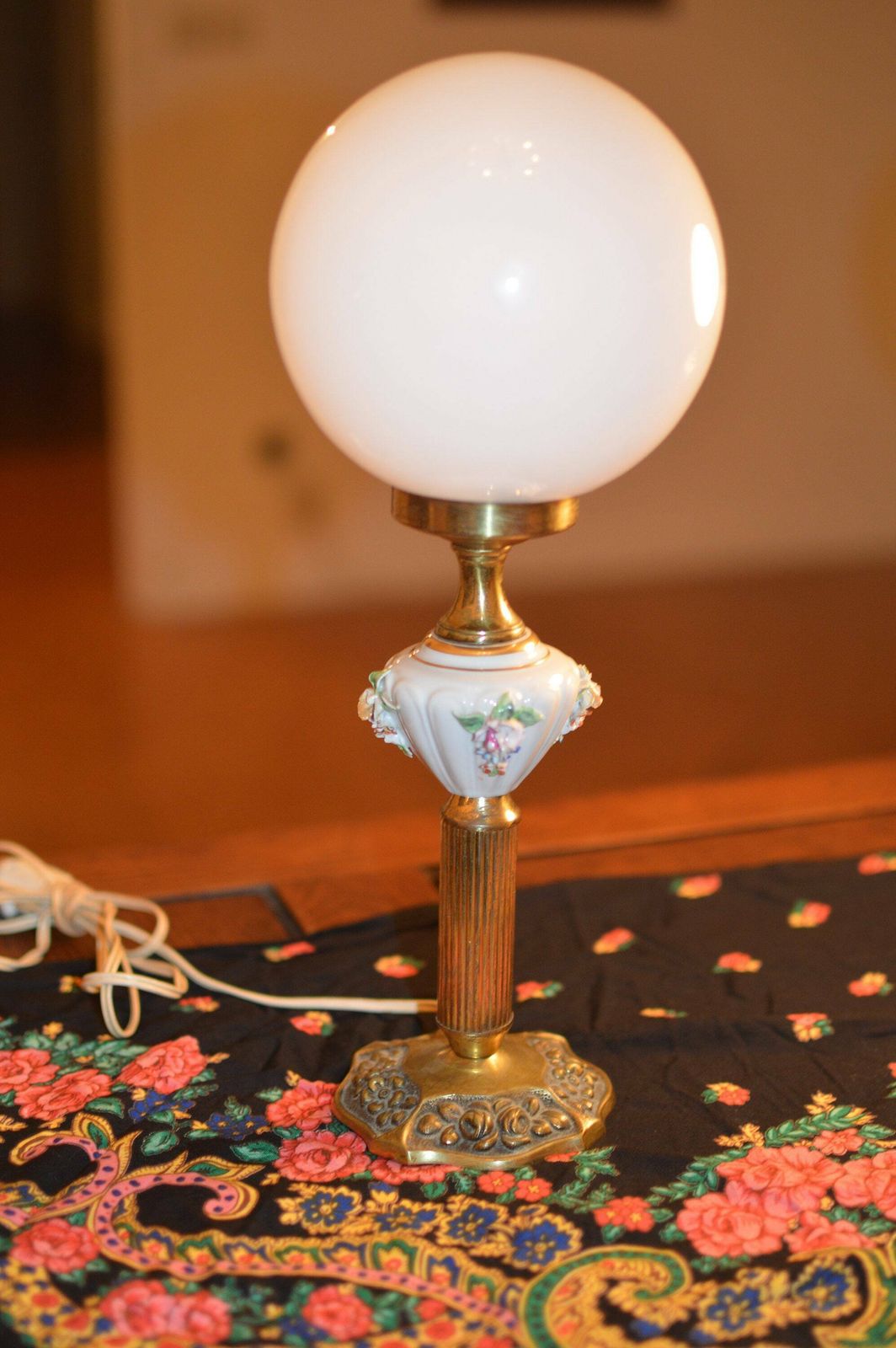 Pair Of 1960s Porcelain Lamps, Vintage photo vinterior